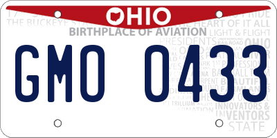 OH license plate GMO0433
