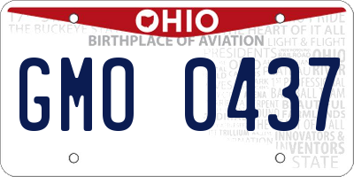 OH license plate GMO0437