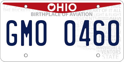 OH license plate GMO0460