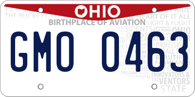OH license plate GMO0463