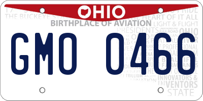 OH license plate GMO0466