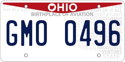 OH license plate GMO0496