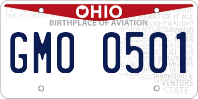 OH license plate GMO0501