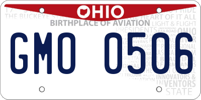 OH license plate GMO0506