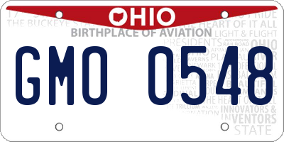 OH license plate GMO0548