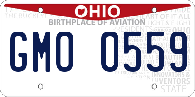 OH license plate GMO0559