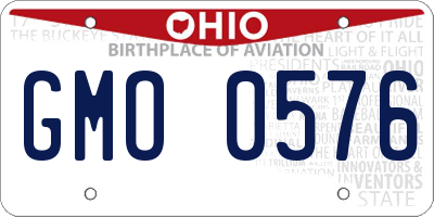 OH license plate GMO0576