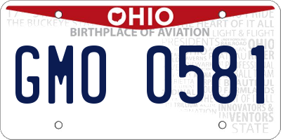 OH license plate GMO0581
