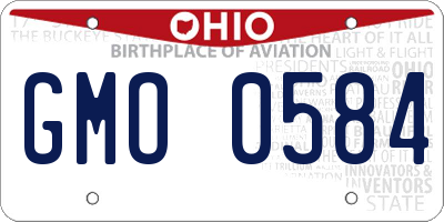 OH license plate GMO0584