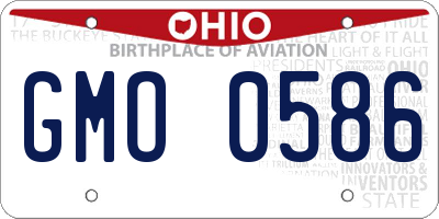 OH license plate GMO0586