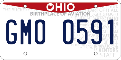OH license plate GMO0591