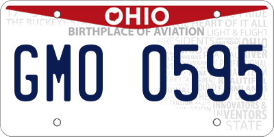 OH license plate GMO0595