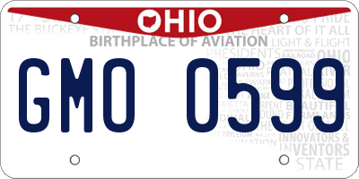 OH license plate GMO0599