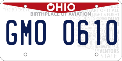 OH license plate GMO0610