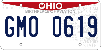 OH license plate GMO0619