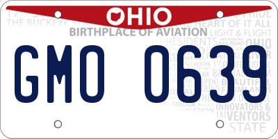OH license plate GMO0639