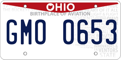 OH license plate GMO0653