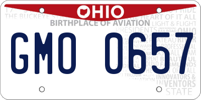 OH license plate GMO0657
