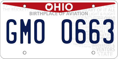 OH license plate GMO0663