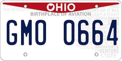 OH license plate GMO0664