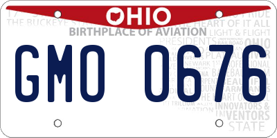 OH license plate GMO0676