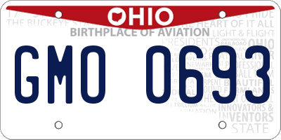 OH license plate GMO0693