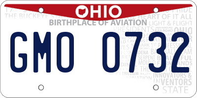 OH license plate GMO0732
