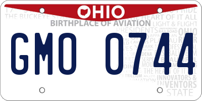 OH license plate GMO0744