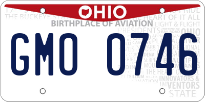 OH license plate GMO0746