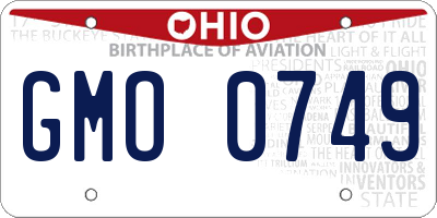 OH license plate GMO0749