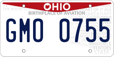 OH license plate GMO0755