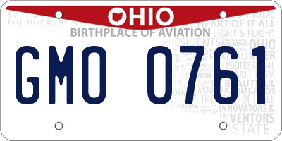 OH license plate GMO0761
