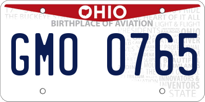 OH license plate GMO0765