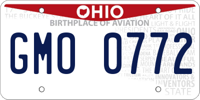 OH license plate GMO0772