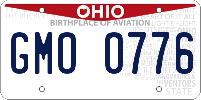 OH license plate GMO0776