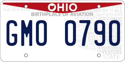 OH license plate GMO0790