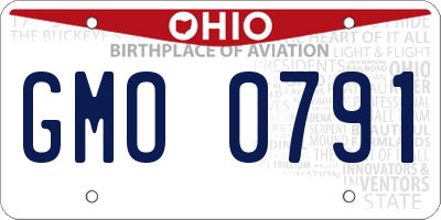 OH license plate GMO0791