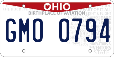 OH license plate GMO0794