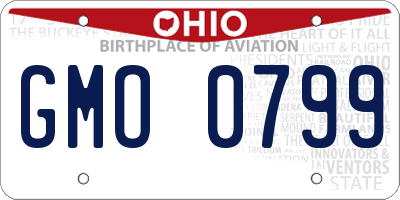 OH license plate GMO0799
