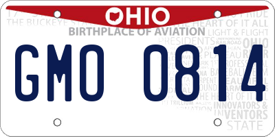 OH license plate GMO0814