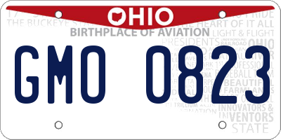 OH license plate GMO0823