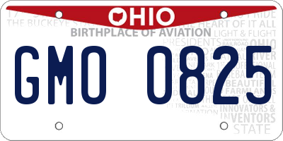 OH license plate GMO0825