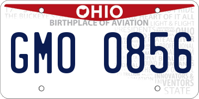 OH license plate GMO0856