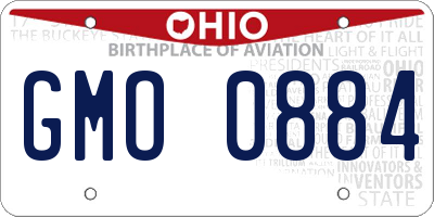 OH license plate GMO0884