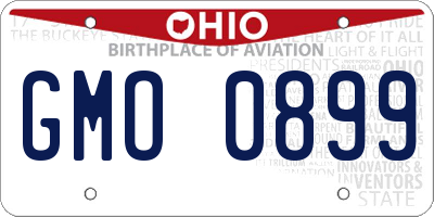 OH license plate GMO0899