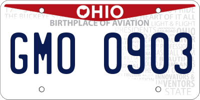 OH license plate GMO0903