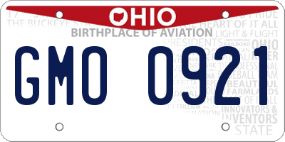 OH license plate GMO0921