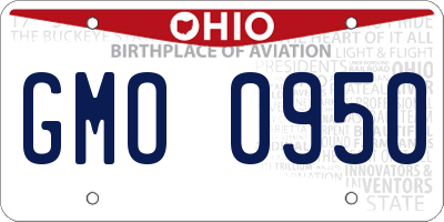 OH license plate GMO0950