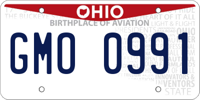 OH license plate GMO0991