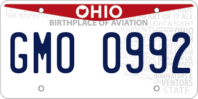 OH license plate GMO0992